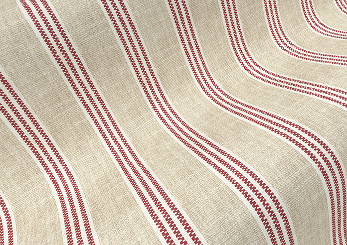 Emily Bond George Stripe Print, Red - Roller Blind - Image 4